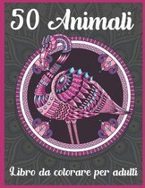 50 Animali Libro da colorare per adulti