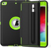 Mobigear Shockproof Bookcase voor de iPad Mini 5 (2019) / iPad Mini 4 (2015) - Zwart / Groen