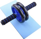 AB Roller - AB Wheel - Dubbele Trainingswiel - efficiënte buiktraining - Buikspierapparaat - Buikspierwiel - Blauw