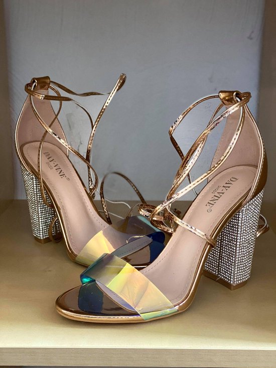 Champagne-hakken-sandalen-rose-schoenen-40 | bol.com