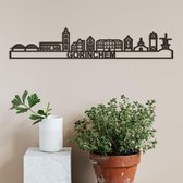 Skyline Gorinchem zwart mdf (hout) - 60cm - City Shapes wanddecoratie