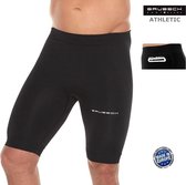 Brubeck | Heren Korte Hardloopbroek - Running Force 1/2 Tight - Zwart - S