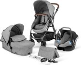 Bol.com Kinderkraft Moov 3 in 1 Kinderwagen - Inclusief Autostoel - Grey Melange aanbieding
