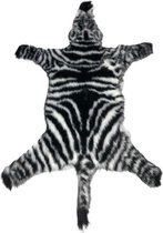 Hangvelletje zebra INDIANA - Zwart / Wit - Acryl / Polyester - 63 x 38 cm