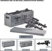 X33 -Duitse wapenkist "FG42 " - Custom printed - WW2 Bouwstenen - Lego fit - WW2 - Soldaten - Militair - Tank - Army - Bouwstenen - Wapens - Geweren - Brick - Tweede Wereld Oorlog