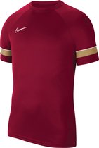 Nike Academy 21  Sportshirt - Maat S  - Mannen - Donker rood/Goud/Wit