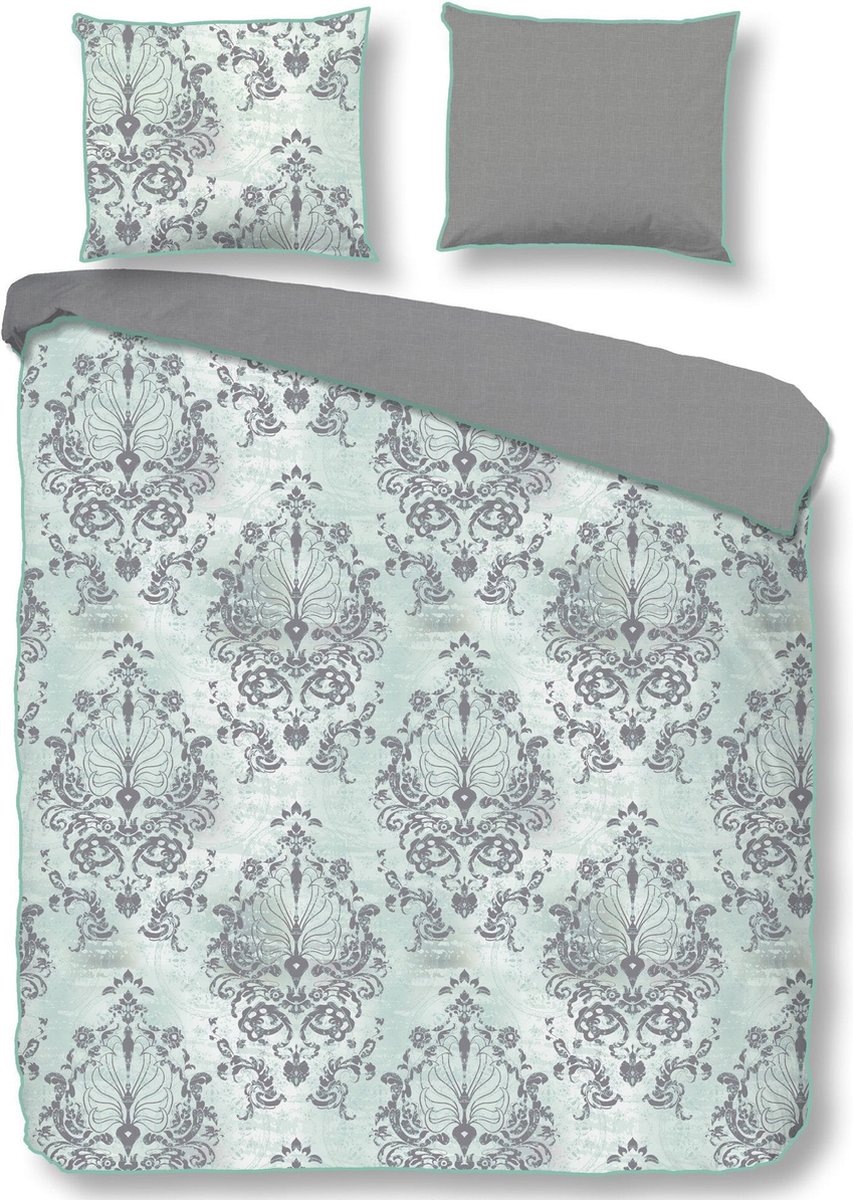 Descanso Beau - Dekbedovertrek - Eenpersoons - 140x200/220 cm + 1 kussensloop 60x70 cm - Mint
