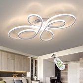 Led Plafondlamp 66 cm Dimbaar met Afstandsbediening -  Wit - Design - Warmwit - Plafonniere - Modern - led lamp - Energieklasse A - Woonkamer - Kamer -  Eetkamer - Eettafel - Keuke