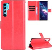 Voor TCL 20 Pro 5G Crazy Horse Textuur Horizontale Flip Leather Case met Houder & Kaartsleuven & Lanyard (Rood)