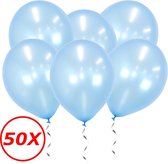 Blauwe Ballonnen Metallic 50 Stuks Verjaardag Luxe Babyshower Ballon