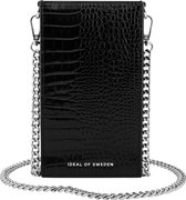 iDeal of Sweden Phone Pouch voor Universal Glossy Black Croco