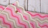 Haken - Baby ripple blanket roze - Durable - 75x100 cm