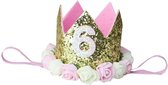 Haarkroon|verjaardag|glitter|6 jaar|prinses|kroon|bloemen|meisje