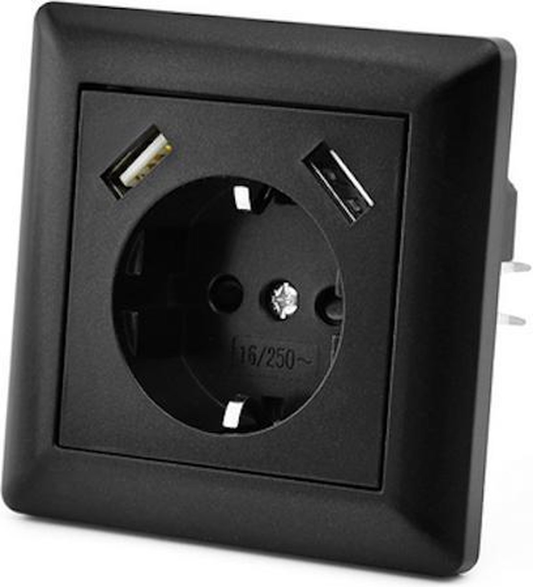 LEDmaxx USB1003 simple Prise de courant encastrable avec USB, sécurité  enfants anthracite