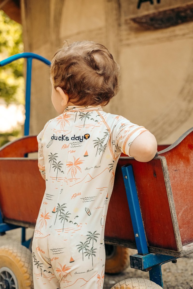 Ducksday - zwempak voor baby en peuter - UV - werend - UPF50+ - unisex - Waikiki - 3 jaar — afbeelding 9