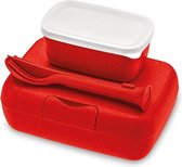 Lunchbox en Bestekset, Organic Rood - Koziol | Candy Ready