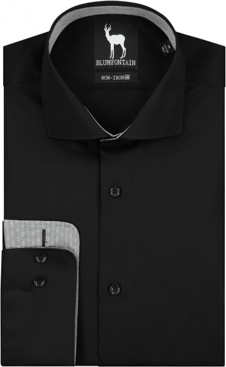 gents - Katoen - Zwart - Maat 3XL/3XL 47/48