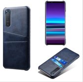 Hybride Back Cover met Opbergvakjes voor Sony Xperia 5 II _ Blauw