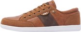 KUNZO Heren sneakers laag - Cognac - maat 45