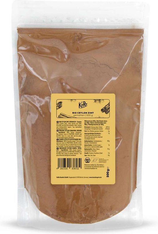 KoRo | Bio gemalen Ceylon kaneel 500 g