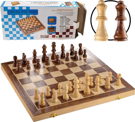 Afbeelding van het spel No Peak schaakspel - schaakset - schaakbord met schaakstukken - magnetisch - inklapbaar