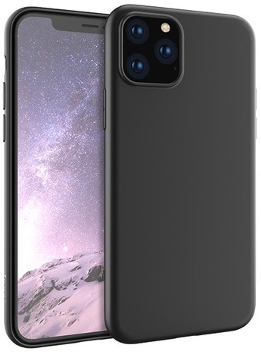 Ntech hoesje Back Cover Hoesje - Geschikt voor iPhone 11 Pro Max - Zwart