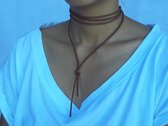 5 x verschillende kleur Suede koord - 3 mm dikte - 1 meter lang - sieraden maken, zoals ketting, armband.