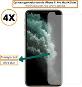 Fooniq Transparant Screenprotector 4x - Geschikt Voor Apple iPhone 11 Pro Max/iPhone XS Max