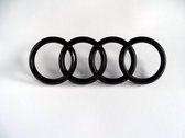 AUDI logo zwart grill | Hoogglans zwarte ringen | Voorzijde | Geschikt voor Audi A6 - Q2 - Q3 - Q4 - Q5 - Q7 - Q8 - E-TRON| Auto accessoires