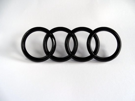 AUDI logo zwart grill | Hoogglans zwarte ringen | Voorzijde | Geschikt voor Audi  A6 -... | bol.com
