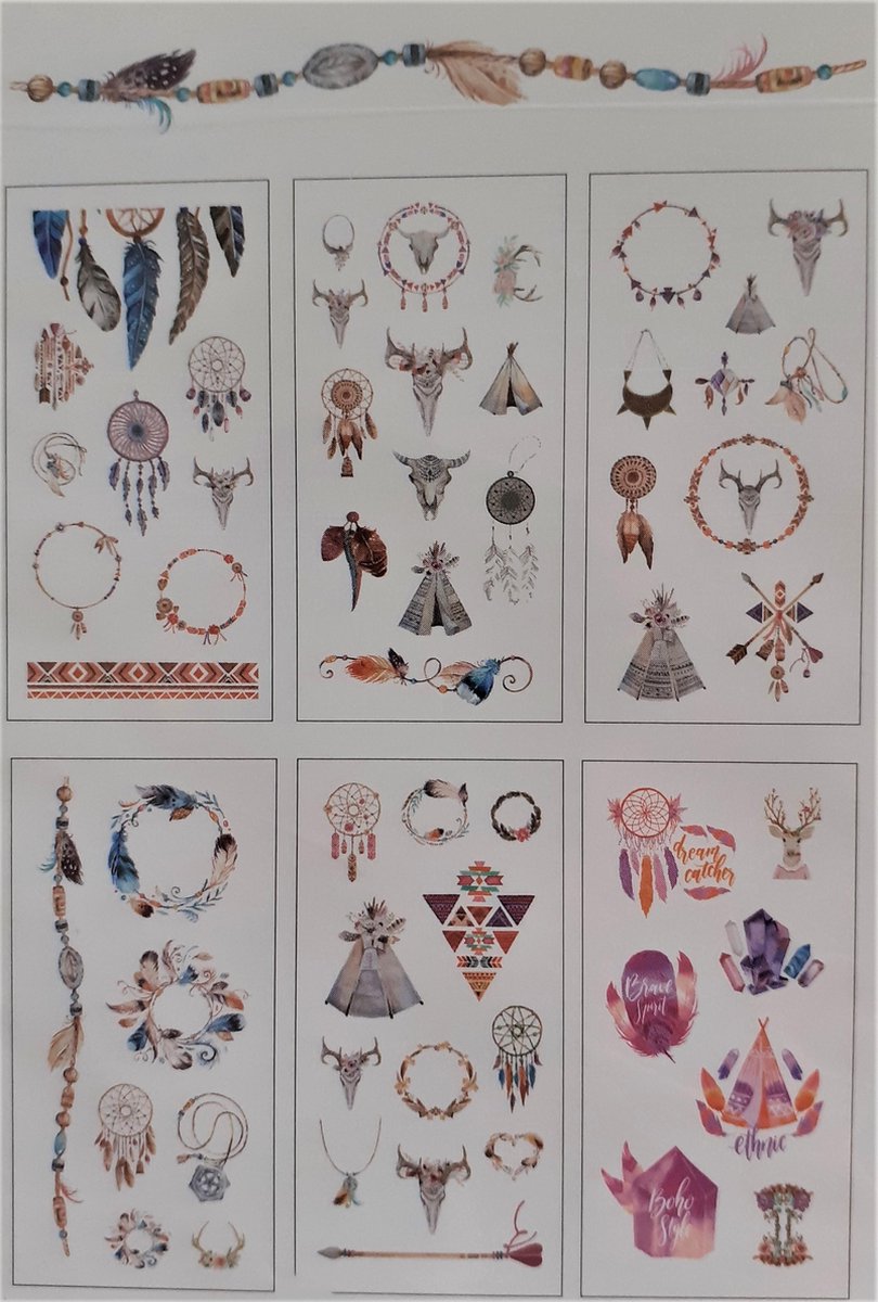 Washi Stickers Veren - 6 Vellen Met Stickers - Thema Veren En Zachte Kleuren Washi Sticker - Bullet Journal - Stickers Voor Volwassenen - Scrapbooking - Agenda Stickers - Decoratie Sticker Washi Tape — afbeelding 3