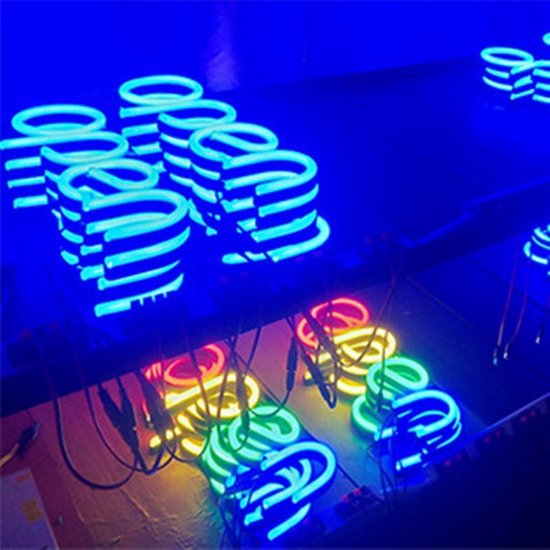 Open neon lichtbord voor bedrijf, 42 x 16 cm, USB-voeding, voor feest, bar, woonkamer, café, restaurant, club, hotel, wanddecoratie (geel/wit