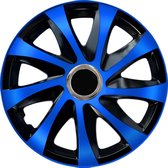 Wieldoppen zwart en blauw 14" ;pakket van 4 stuks DRIFT EXTRA