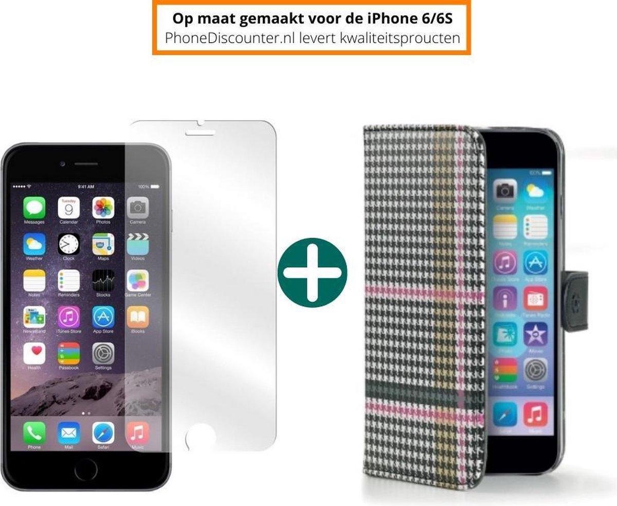 iphone 6 beschermhoes | iPhone 6 wallet case | iPhone 6 wallet hoes roze | hoesje iphone 6 apple | iPhone 6 boekhoesjes + iPhone 6 Screen Protector Glas Screenprotector