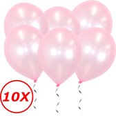 Roze Ballonnen Metallic 10 Stuks Feestversiering Gender Reveal Verjaardag Ballon