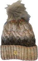 Muts winter dames met pompon - fleece binnenkant