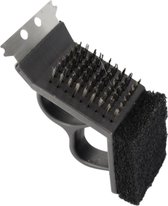 Borstel voor barbecue - bbq - schraper - staalborstel - 3 in 1