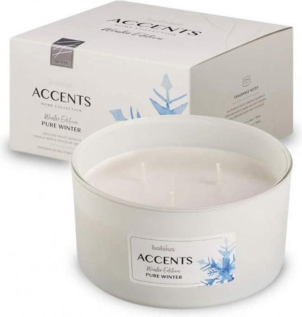 Bolsius Geurkaars Accents Pure Winter 13,7 Cm Glas/Wax