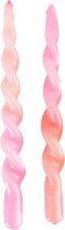 By Vivi - Gedraaide Dip Dye kaarsen - Limited Edition - 2 stuks