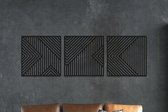 Wanddecoratie | Geometrisch 3-luik - L (50x153cm)