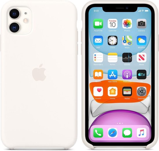 Transparant kanker Trottoir Apple Siliconen hoesje voor Apple iPhone 11 - Wit | bol.com