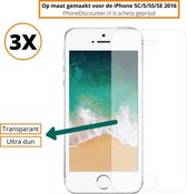 Fooniq Screenprotector Transparant 3x - Geschikt Voor Apple iPhone 5/5S/SE 2016