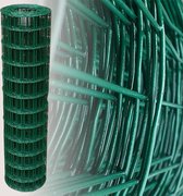 Tuingaas Rol 25m 120cm hoog - 100x75mm maaswijdte 2.1mm draaddikte - groen geplastificeerd