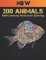 200 Animals Adult Colouring Book Stress Relieving New
