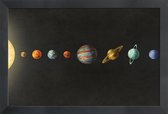 JUNIQE - Poster met houten lijst Solar system -20x30 /Kleurrijk