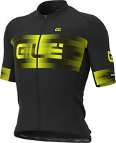 Ale SS Jersey Graphics PRR Scalata - Zwart-Fluo Geel - L - Valt klein