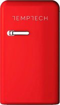 Temptech VINT1400Red - retro koelkast - 139 liter - rood