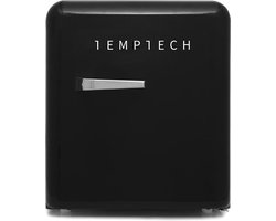 Temptech VINT450Black - retro mini koelkast - 45 liter