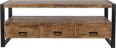 Clayre & Eef Tv meubel 150*40*60 cm Bruin Hout / ijzer Rechthoek Tv kast Boekenkast