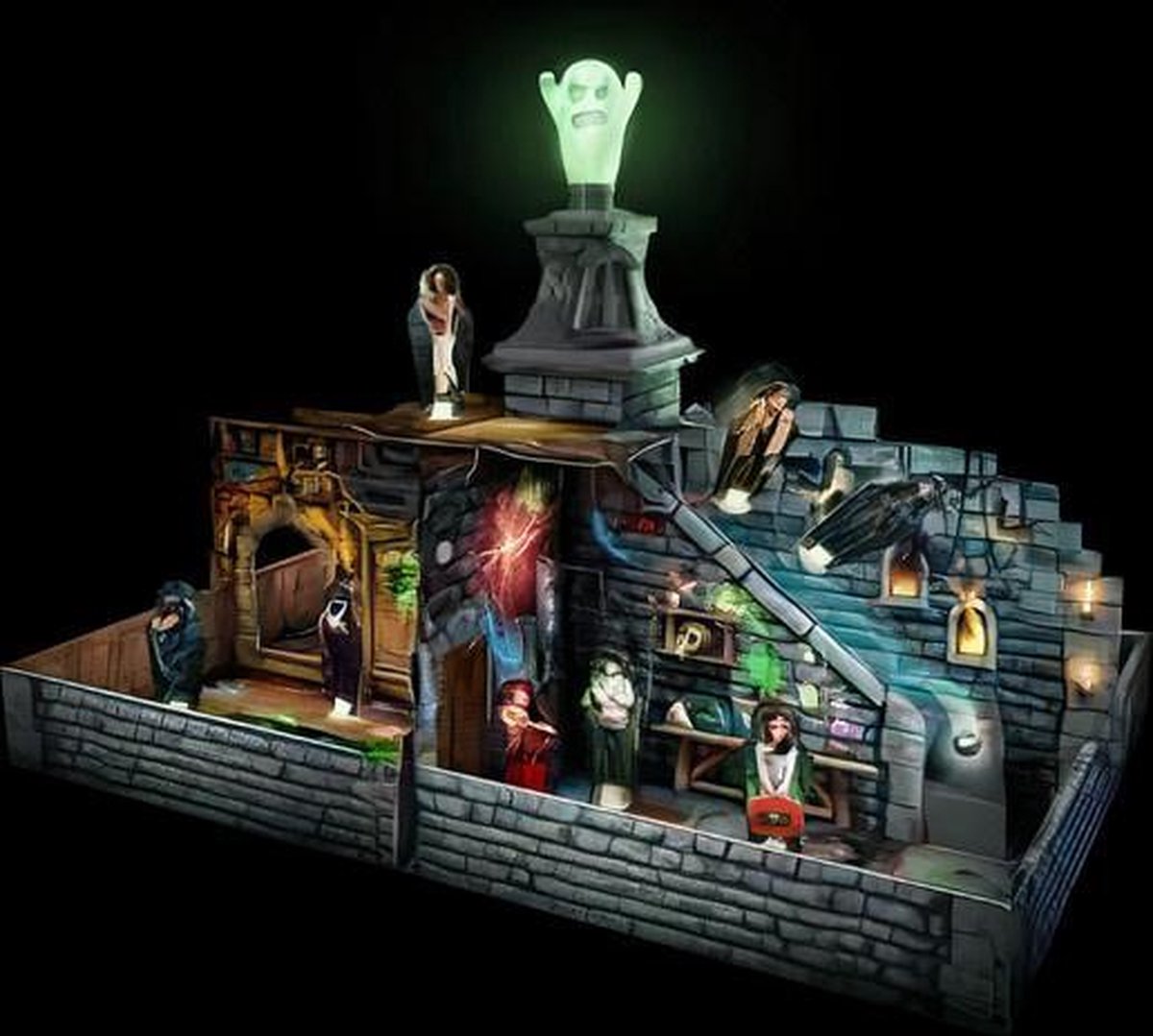 999 Games - Spookslot - Bordspel - Prachtig 3D-kasteel met 4 bewegende vallen - Kinderspel - Gezelschapsspel - Klassiek bordspel — afbeelding 15